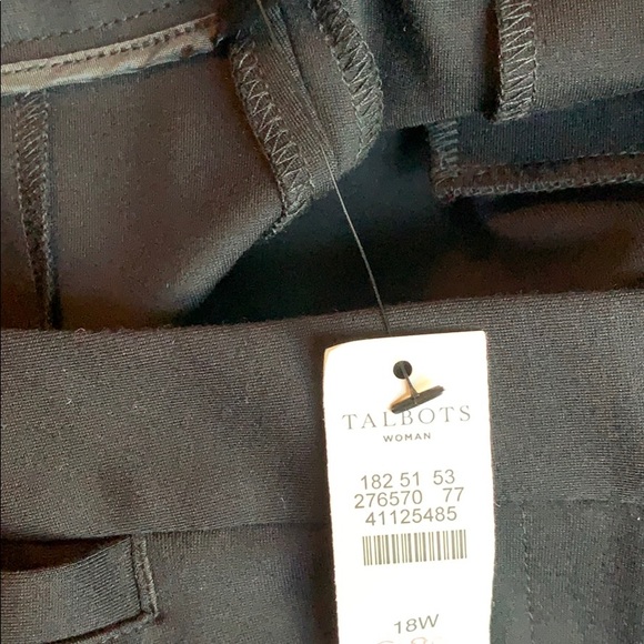 Talbots Womens Dress Pants Size 18W Black  Rayon - Picture 7 of 8